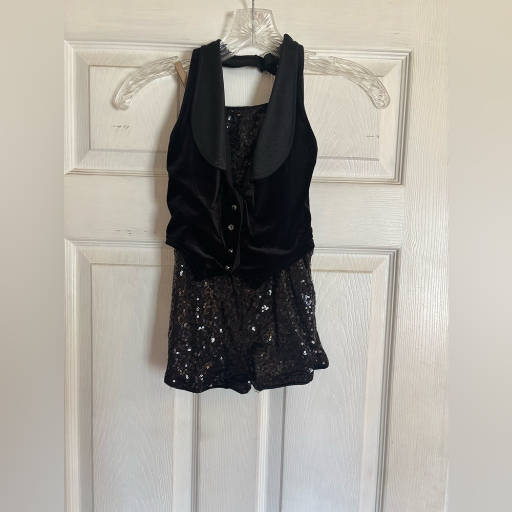 Black Sequin Kids Costume